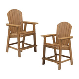 ZUN HIPS Bar Chair with Armrest,Patio Bar Chair Set of 2 Adirondack Chairs Set of 2 for Outdoor Deck W1209107720