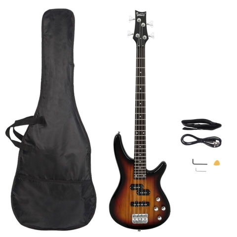 ZUN GIB Electric Bass Guitar Full Size 4 String Sunset Color 78668867