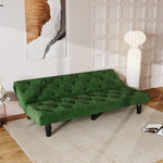 ZUN 2534B Sofa converts into sofa bed 66" green velvet sofa bed suitable for family living room, W127860392
