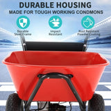 ZUN RedRock Wheelbarrow Utility Cart Electric Powered 24V DC 180W AGM Battery 330lbs Max ET295652RED