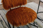 ZUN 25.2'' Wide Faux Fur Plush Nursery Rocking Chair, Baby Nursing Chair with Metal Rocker, Fluffy W1852107368