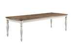 ZUN ACME Florian Dining Table , Oak & Antique White Finish DN01653