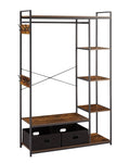 ZUN Organized Garment Rack with Storage, Free-Standing Closet System with Open Shelves and Hanging W116241451
