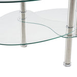 ZUN Dual Fishtail Style Tempered Glass Coffee Table clear 40751609