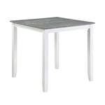 ZUN 5-Piece Pack Counter Height Set Weathered Gray and White Table and Fabric Upholstered 4 Chairs B011115369