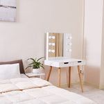 ZUN Dressing table with LED lights-White W2181P154699