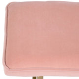 ZUN Set of 1 Upholstered Velvet Bench 44.5" W x 15" D x 18.5" H,Golden Powder Coating Legs - PINK W131471378