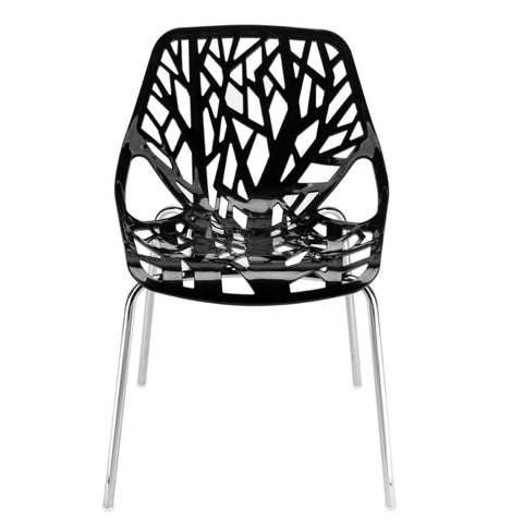 ZUN 4pcs Bird's Nest Style Lounge Chair Black 75540530