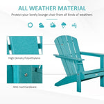 ZUN HDPE All-Weather Outdoor Adirondack Chair with Cup Holder, Fire Pit Chair for Backyard, Deck, Lawn, W2225142497