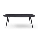 ZUN 70.87inch Rectangular Dining Table Black Oak Finished Ash Veneer Top 8 Persons W876124437