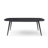 ZUN 86.61inch Modern mid-Century Dining Table Rectangular Table Balck oak W876124439