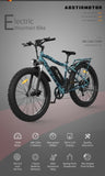 ZUN AOSTIRMOTOR S07-F 26" 750W Electric Bike Fat Tire P7 48V 13AH Removable Lithium Battery for Adults W115543631