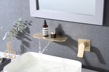 ZUN Single Handle Wall Mounted Bathroom Waterfall Sink Faucet W121749827