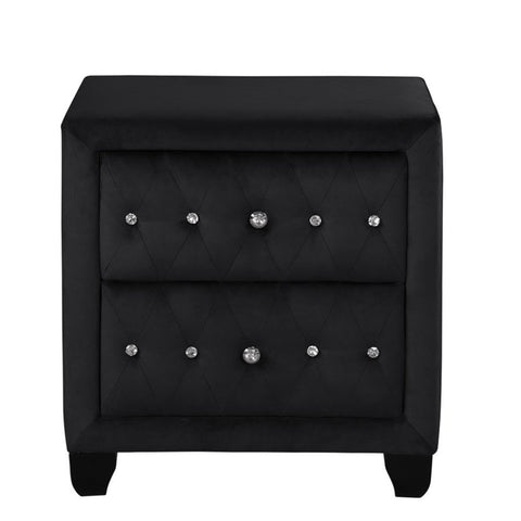 ZUN Sophia Modern style Night Stand Made With Wood In Black 808857737601