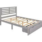 ZUN Full Size Platform Bed with Drawers, Gray WF198181AAE