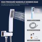 ZUN Shower System Shower Faucet Combo Set Wall Mounted with 10" Rainfall Shower Head and handheld shower 97604753