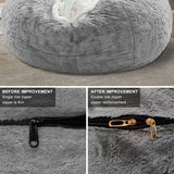 ZUN Bag Chair Cover Chair Cushion; Big Round Soft Fluffy PV 37040007