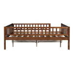 ZUN Full Size Daybed Wood Bed with Two Drawers, Walnut WF301868AAL
