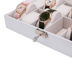 ZUN Watch Box 12 Slots Watch Case for Men Women Leather Watch Organizer Holder Display Storage Case with 34532718
