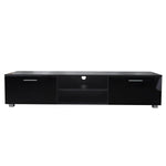 ZUN Black TV Stand for 70 Inch TV Stands, Media Console Entertainment Center Television Table, 2 Storage W33115875