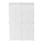 ZUN 7-Tier Portable 28 Pair Shoe Rack Organizer 14 Grids Tower Shelf Storage Cabinet Stand Expandable 41413335