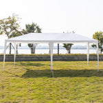 ZUN 3*6m Non-Cloth PE Cloth Plastic Sprayed Iron Pipe Outdoor Party Tent White 08645783