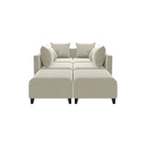 ZUN Ottoman SOFA C Beige with black foot Furniture Modern Accent Chair Sectional Single Sofa W87658095