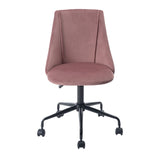 ZUN Velvet Upholstered Task Chair/ Home Office Chair - Rose W131471359