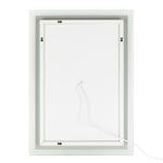 ZUN Square Touch LED Bathroom Mirror, Tricolor Dimming Lights-32*24" 76767399