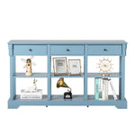 ZUN Console Sofa Table with Ample Storage, Retro Kitchen Buffet Cabinet Sideboard with Open Shelves and 10858444