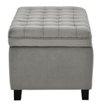 ZUN U-stye Upholstered Flip Top Storage Bench with Button Tufted Top WF280924AAE
