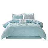 ZUN Embroidered Comforter Set with Bed Sheets B03595833