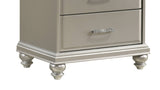 ZUN Traditional 1-Pc Glam Style Nightstand with Two Storage Drawers and Bun Feet Champagne Finish Solid ESFCRMB4780-2