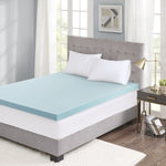 ZUN Hypoallergenic 3" Cooling Gel Memory Foam Mattress Topper with Removable Cooling Cover B03595142