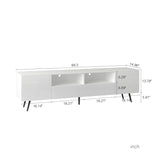 ZUN Modern White TV Stand, 16 Colors LED TV Stand w/Remote Control Lights W132166341