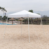 ZUN 2.4 x 2.4m Portable Home Use Waterproof Folding Tent White 51740478