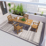 ZUN 70.86inch Dining Table,HIPS Patio Rectangular Dining Table for 4-6 Persons, Ideal for Outdoors and W1209107727