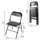 ZUN Plastic Folding Chair, Party Chairs 6 Pack, Stackable Indoor Outdoor Chair 300 lbs Capacity, for W2181P147636
