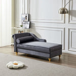 ZUN Modern Upholstery Chaise Lounge Chair with Storage Velvet W1097102812