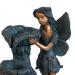 ZUN 7.7x4.7x14.2" Decorative 3 Tier Water Fountain with Fairy and LED Light, for Indoor Tabletop and W2078138939