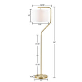 ZUN Angular Arched Metal Floor Lamp B03595708