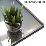 ZUN Modern Bathroom Mirror With Storage Shelf Rectangular Black Wall Mirrors for Bathroom Living Room W70881399