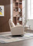 ZUN JiaDa Upholstered Swivel Glider.Rocking Chair for Nursery in Beige.Modern Style One Left Bag W150868119