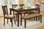 ZUN Espresso Finish Transitional Style 1pc Dining Table Oak Veneer Wood Casual Dining Room Furniture B01166418