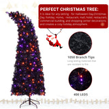 ZUN 7ft Wizard Hat Shape Automatic Tree Structure PVC Material 1050 Branches 400 Lights 10 Functions 25044014