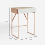 ZUN Tempered Glass Marble Pattern Small Makeup Table Dressing Table Nightstands Bedroom Livingroom W1043119952