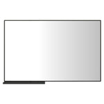 ZUN Modern Bathroom Mirror With Storage Shelf Rectangular Black Wall Mirrors for Bathroom Living Room W70881399