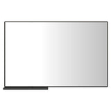 ZUN Modern Bathroom Mirror With Storage Shelf Rectangular Black Wall Mirrors for Bathroom Living Room W70881399