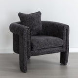 ZUN Modern Style Accent Chair Armchair for Living Room, Bedroom, Guest Room,Office,Rock Black WF315696AAK