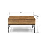 ZUN T1105-01 Natural Lift Top Coffee Table B009140754